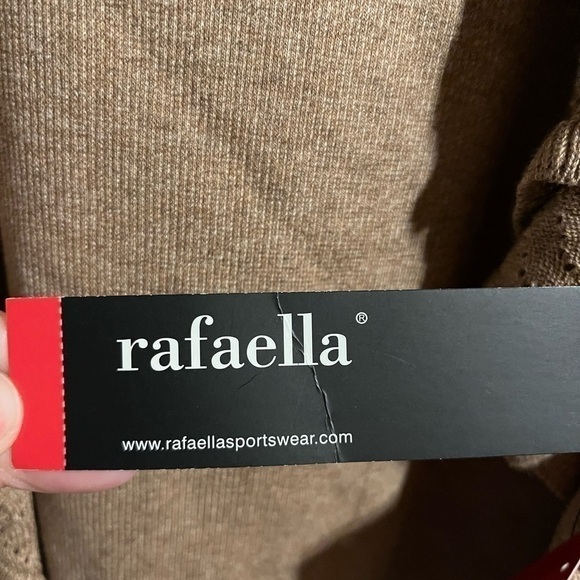 Rafaella NWT Ruffle‎ Front Open Cardigan Chestnut Heather Size Women’s Small - Picture 2 of 9